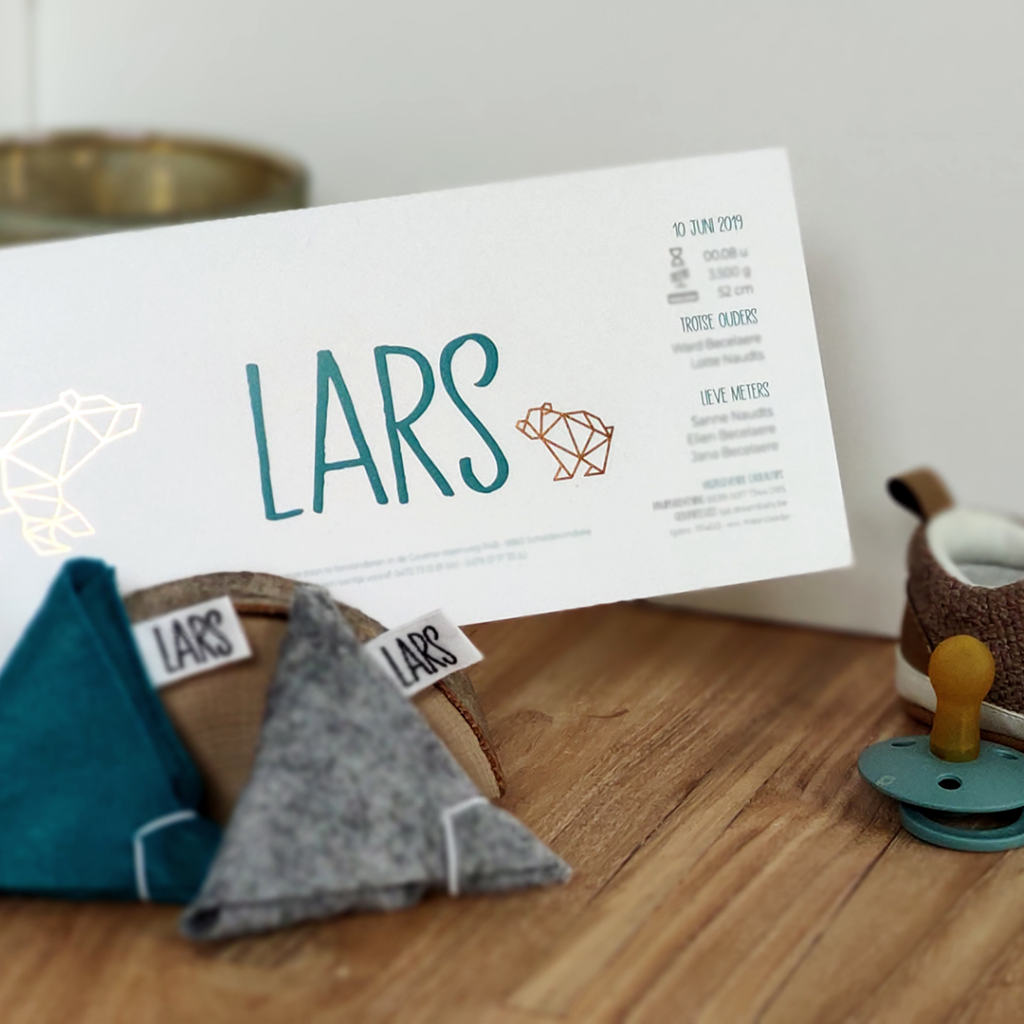 Geboortekaartje Lars